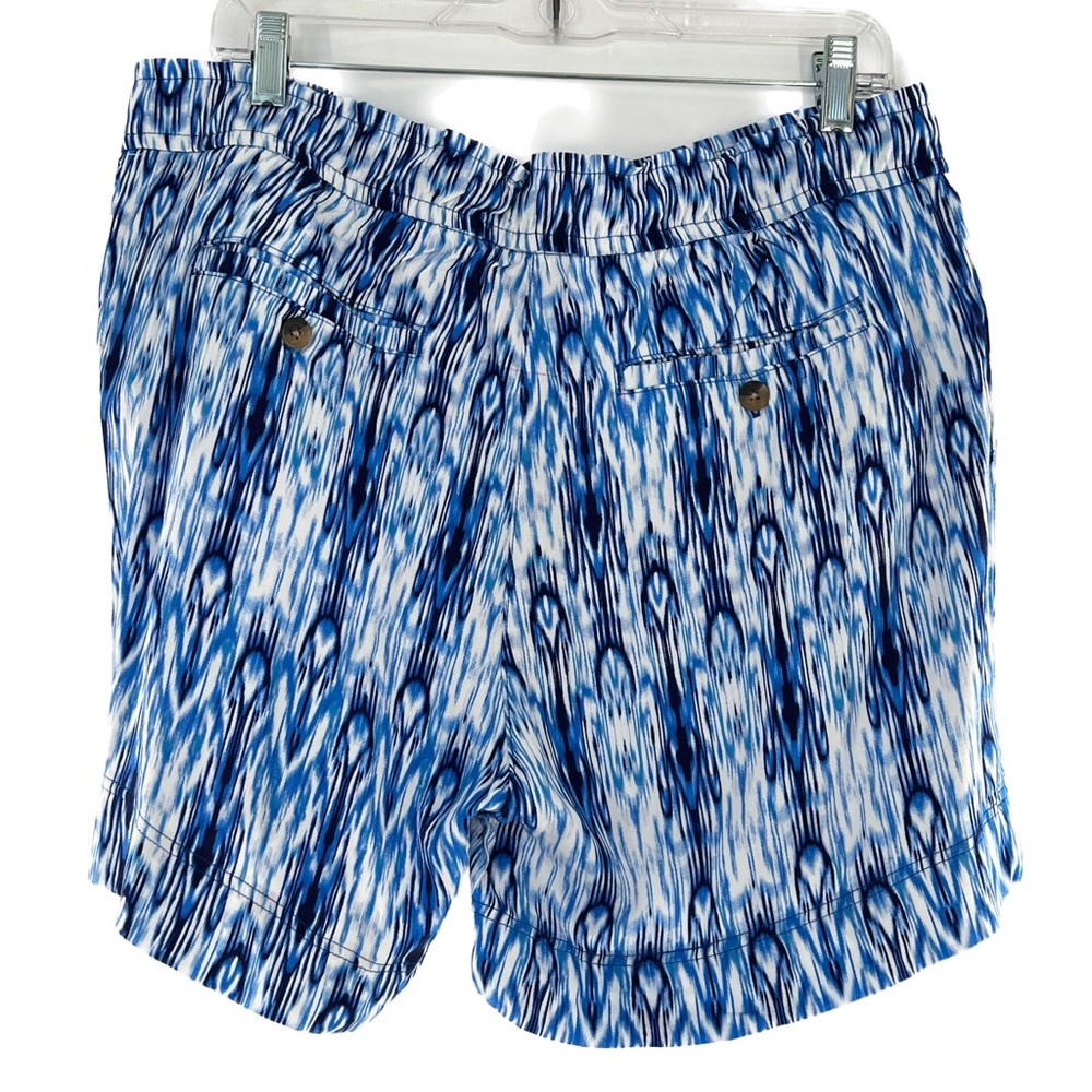 Caribbean Joe Blue Hue Ikat Print Rayon 4-Pocket Shorts Size Large, NWT - Picture 9 of 16